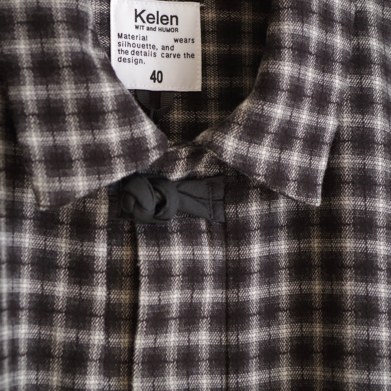 kelen   CHINA BUTTON CHECK SHIRT "BRETON"