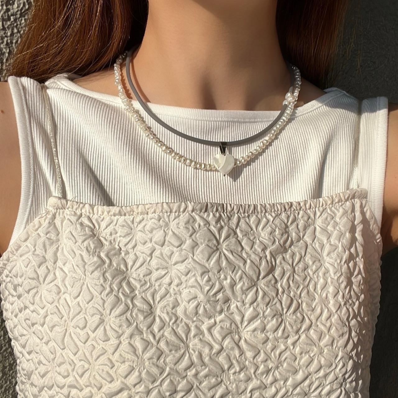 チューブビーズネックレス［SSN056］