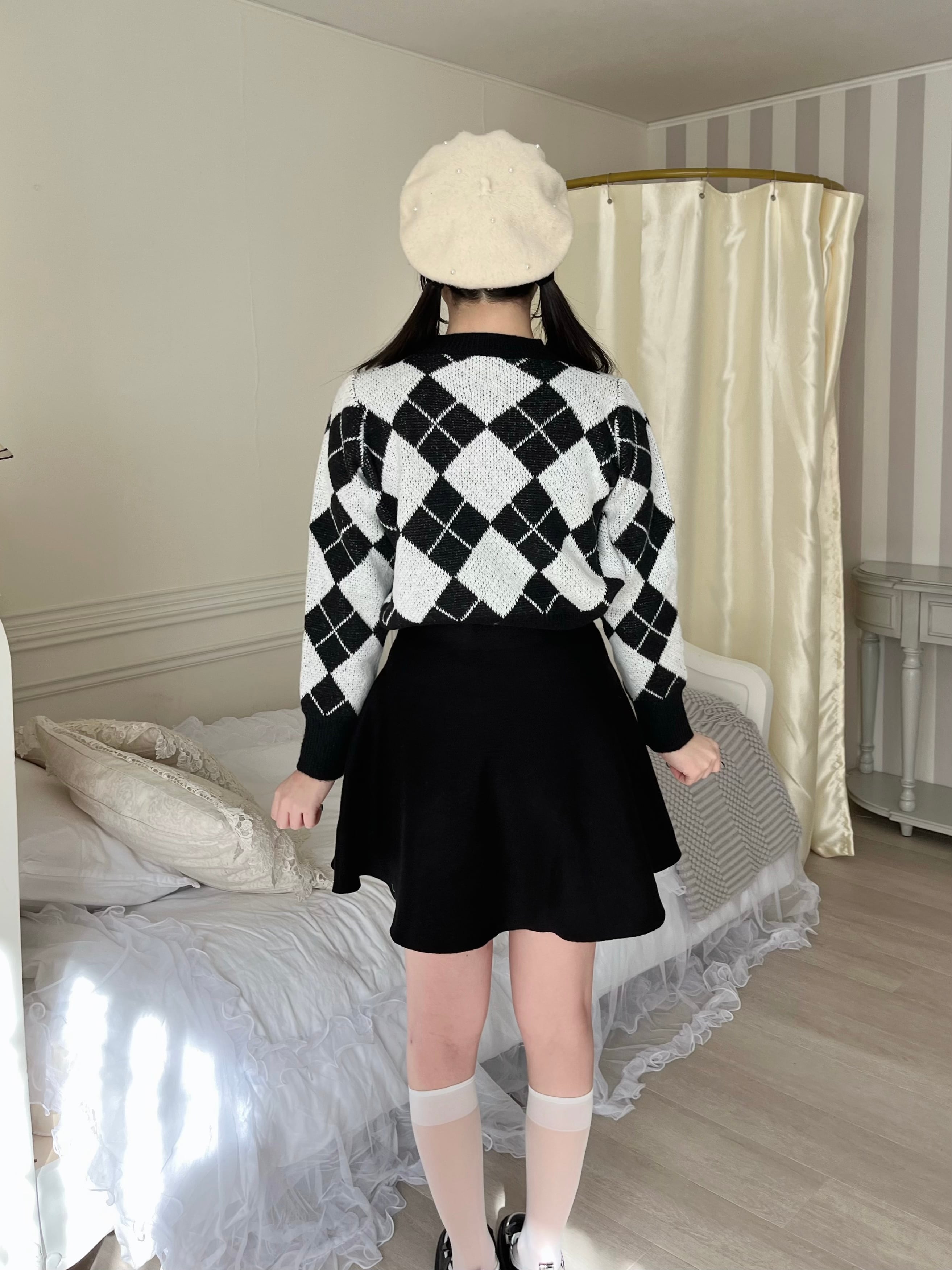 【LAST3】flare knit skirt