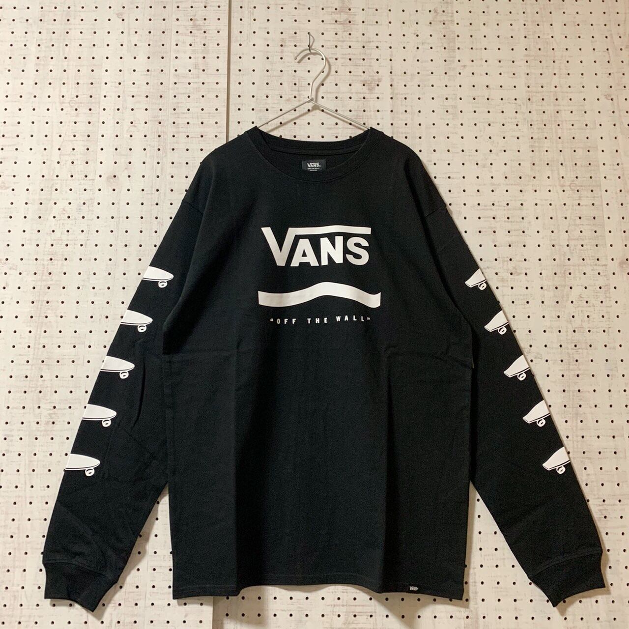 VANS ロングスリーブ Tシャツ BLACK ロンT 長袖 バンズ ヴァンズ