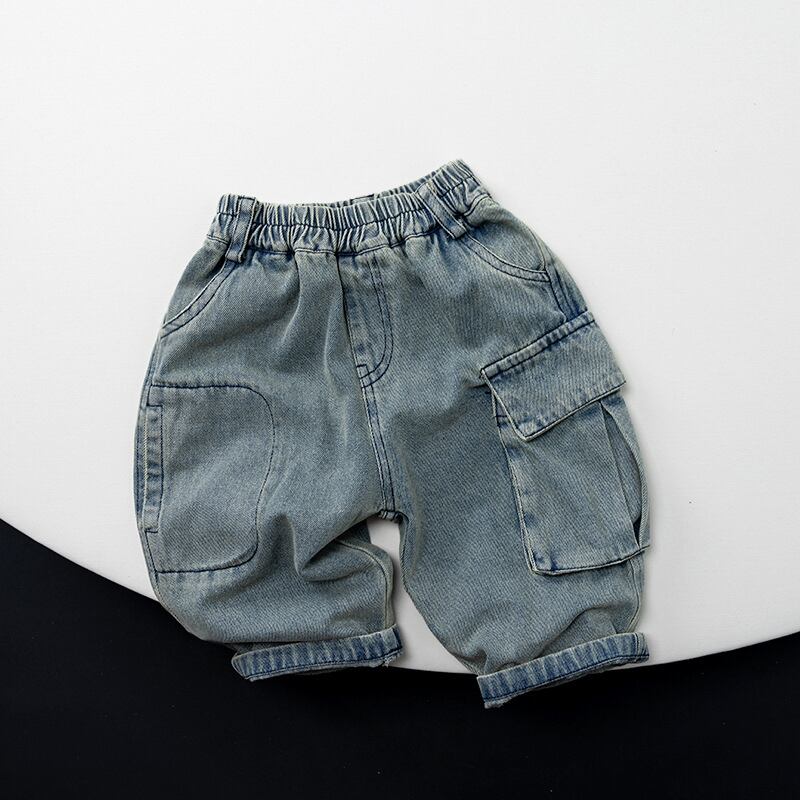 【BABY&KID】無地デニムパンツ