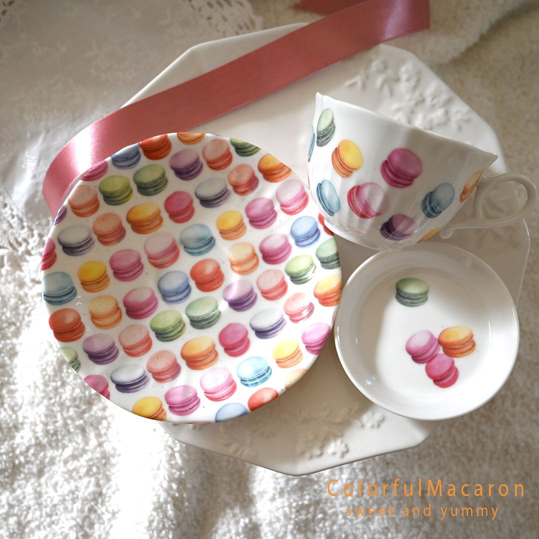 白磁用 水彩カラフルマカロン A4サイズ （ポーセリンアート用