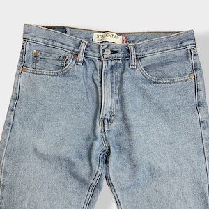 【LEVI'S】505 STRAIGHT FIT デニム ジーパン ジーンズ ストレートフィット テーパード ジッパーフライ W32 L34 リーバイス ポケット若干ダメージ US古着