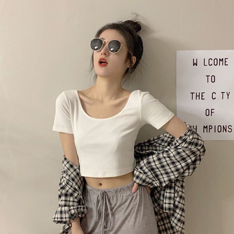 ホワイトショートTシャツ サマートップス 大人ガーリー スウィート キュート カジュアル 夏物 スーパーモール81580655325