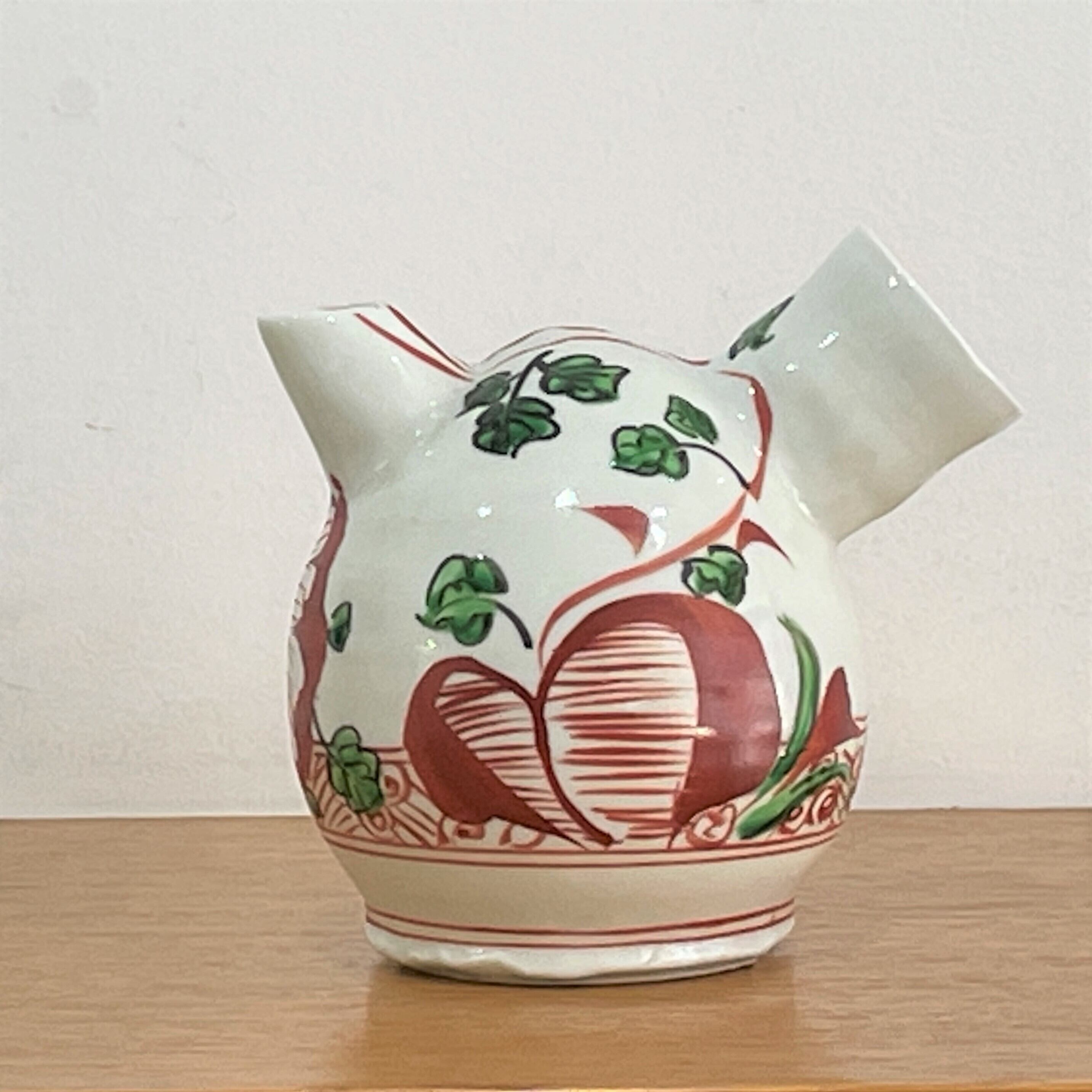 置物 徳利 二口燗 おうち時間 吉祥文様 手作り 手描き 一点物