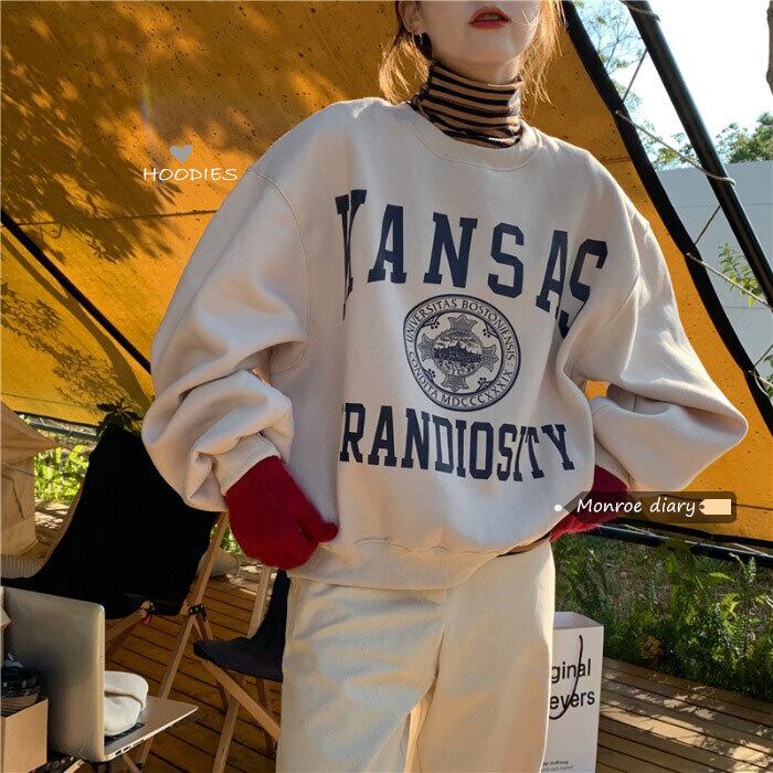 ルーズプルオーバー セーター オータムウィンターベルベットトップス コート 秋物 冬物 モンロー16669479997