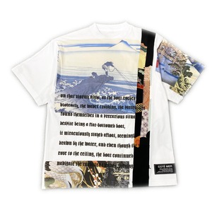 【tshirts209】M size  KIMONO &  print T-SHIRTS white