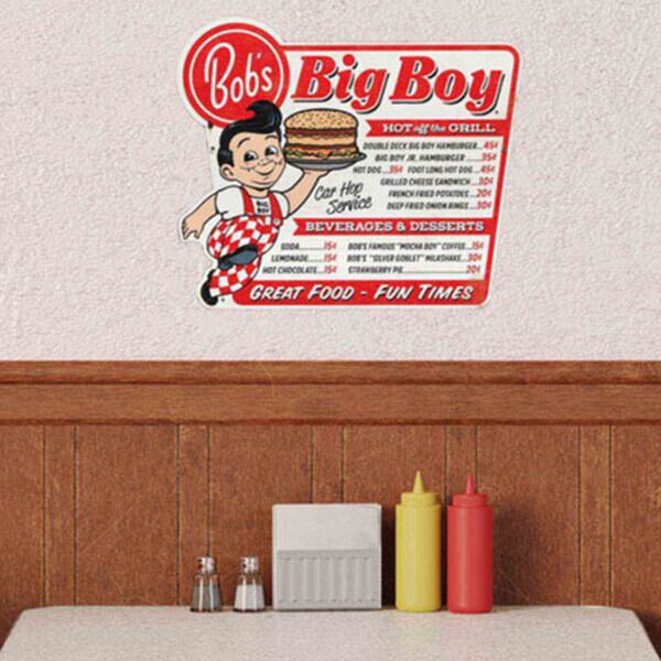 ビッグボーイ（Bob's Big Boy）ダイナーメニュー ダイカット型 ブリキ