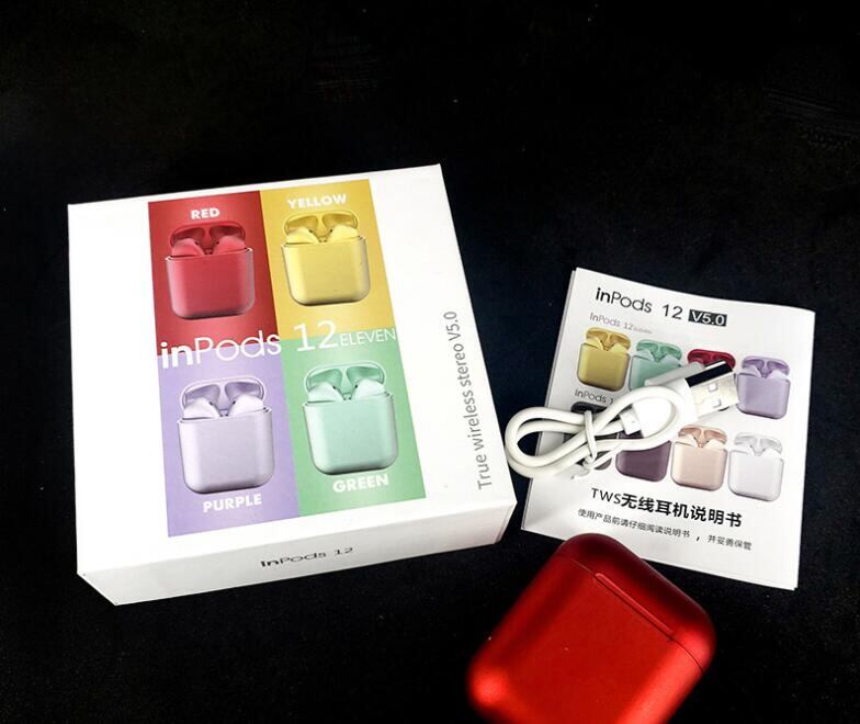 ワイヤレスイヤホン 子供 大人 i12 Bluetooth 5.0 ブルートゥース マカロン 高音質 超軽量