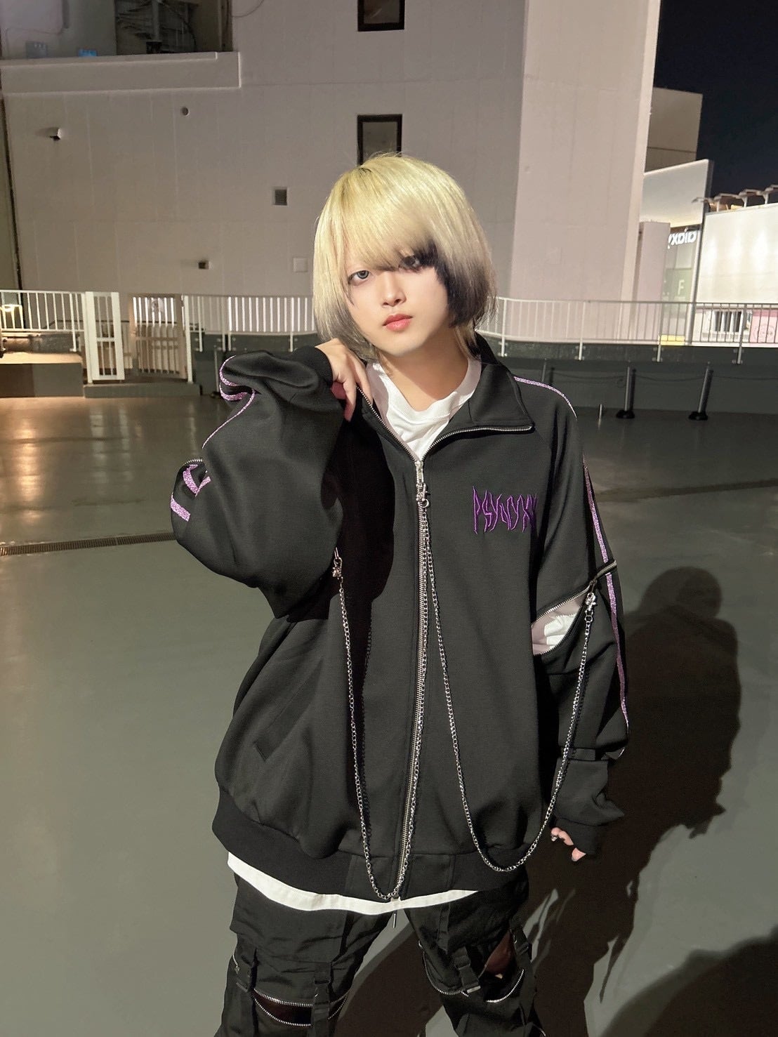 PSYNYXX バッククラウン刺繍ジャージ サブカル 地雷 | 韓国系ユニ