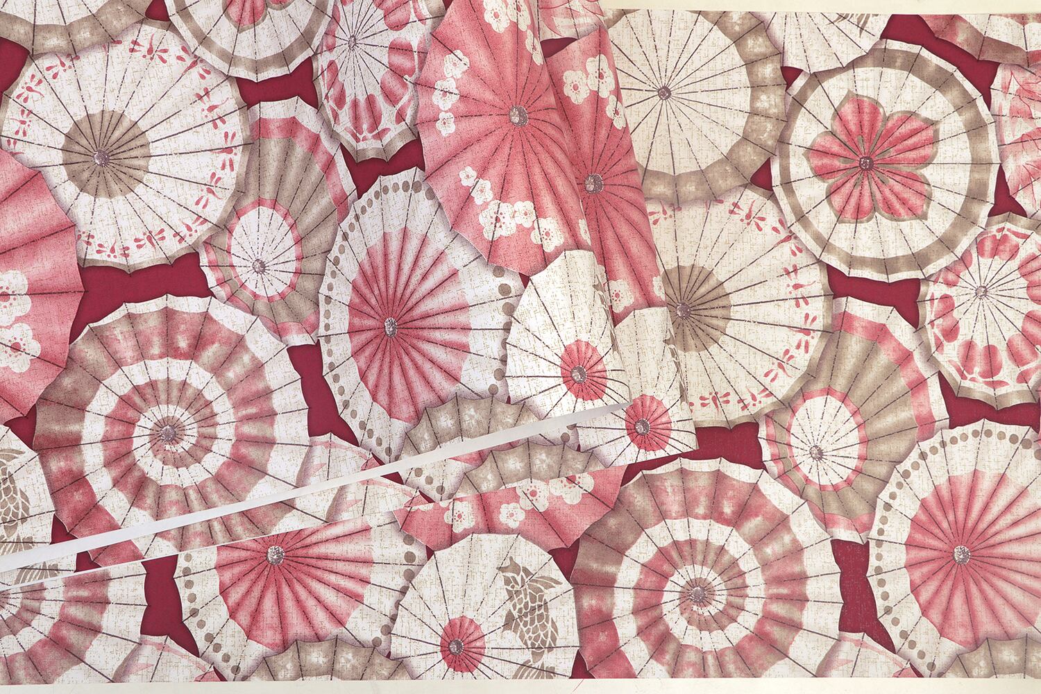 【特急取り寄せ】レッド系傘柄　FL1-778703MT