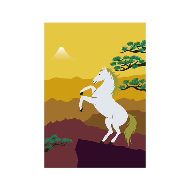 2026「午」年賀状　- 岡部版画工房 -