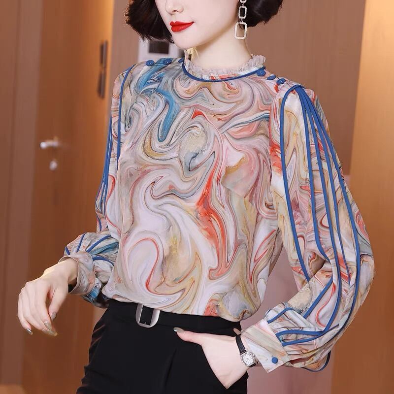 初回送料無料 春夏新作レディースファッション カジュアル オシャレ 長袖 シルク風 トップス