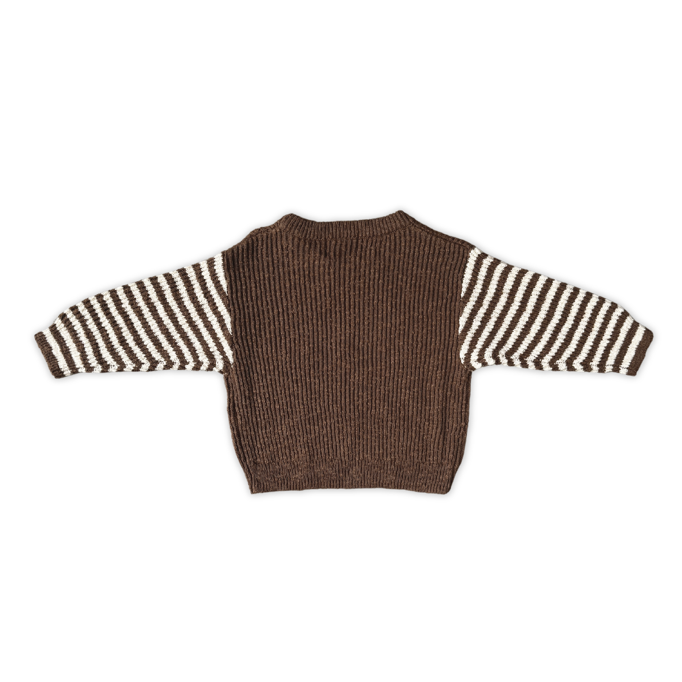 【即納/送料無料】Grown / Organic Stripe Sleeve Knit Pull Over