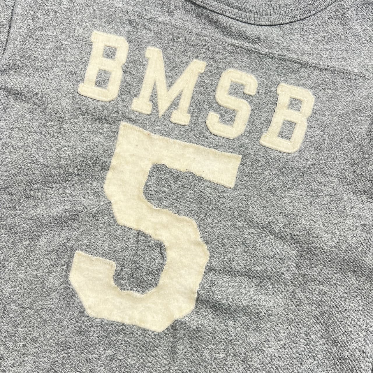 カナダ製 Athlete BEAMS boy ビームスボーイ ナンバリング 7分袖 コットン Tシャツ カットソー /グレー系 レディース アメカジ