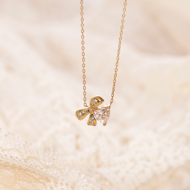 316L lien ribbon necklace