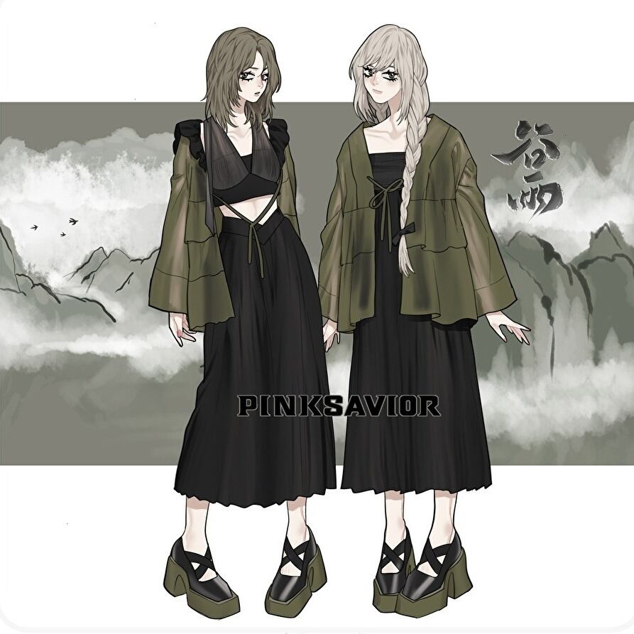 サブカル 服 地雷系 通販 pinksavior 羽織り シフォン オリーブグリーン レトロ チャイナ風 ゆったりめ JKファッション