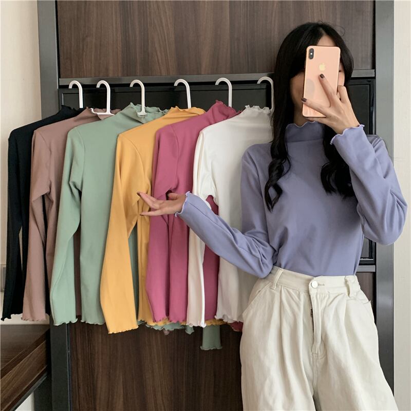 オータムウィンターレースTシャツ シャツ スリム ロング 秋物 冬物 YY-ファッション99941516230