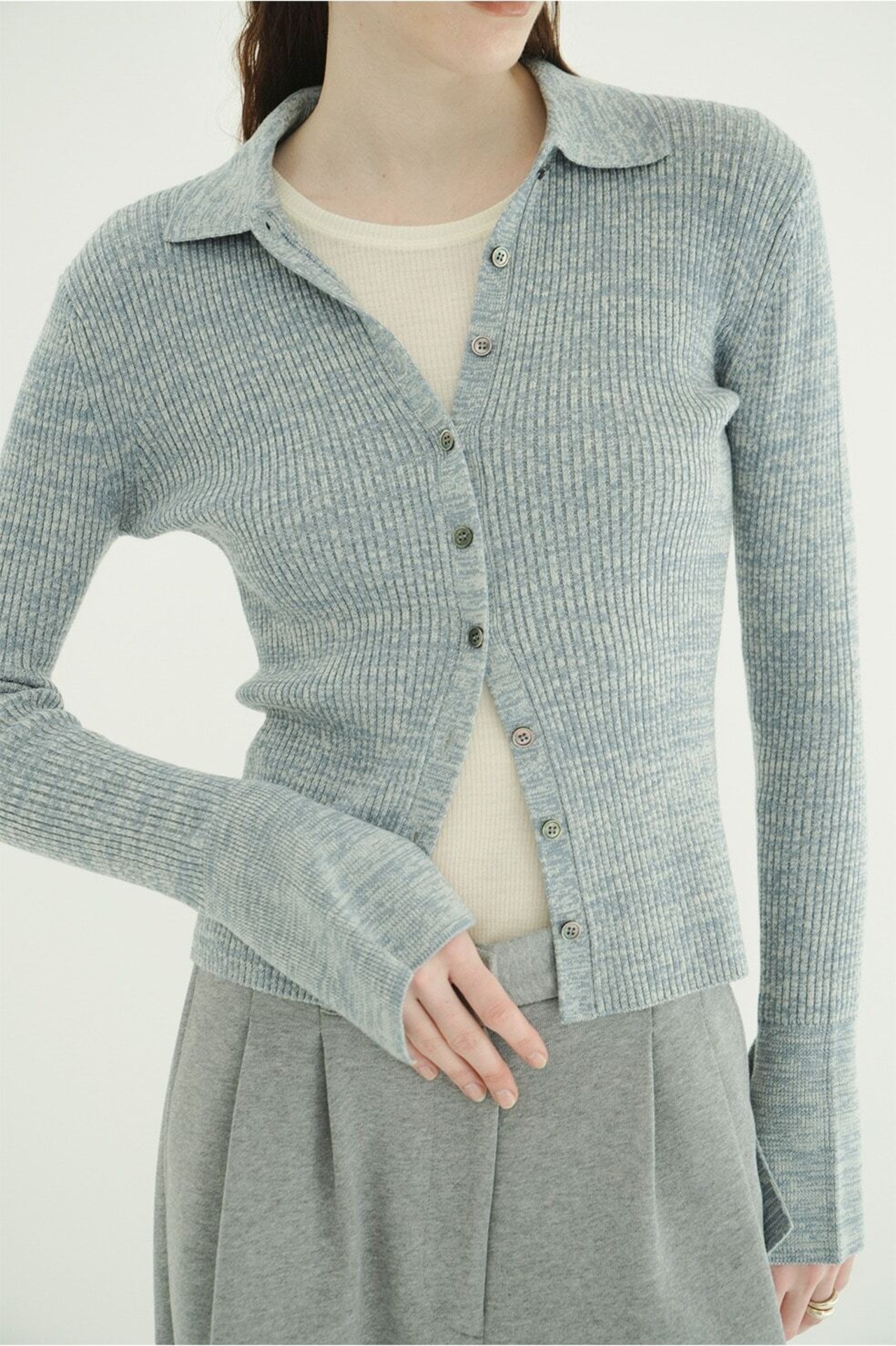 CLANE COMPACT RIB KNIT SHIRTS 3色展開