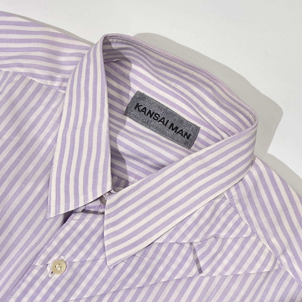 KANSAIMAN カンサイマン ストライプ 長袖シャツ M/パープル系 メンズ 山本寛斎