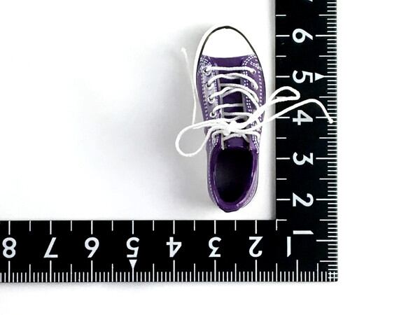 ドール靴 1/6 女性用 キャンバスシューズ 紫 STK 15386 - 画像2