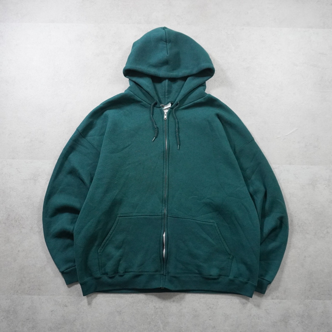 90s PRO SPIRIT full zip hoodie solid green 2XL - 1