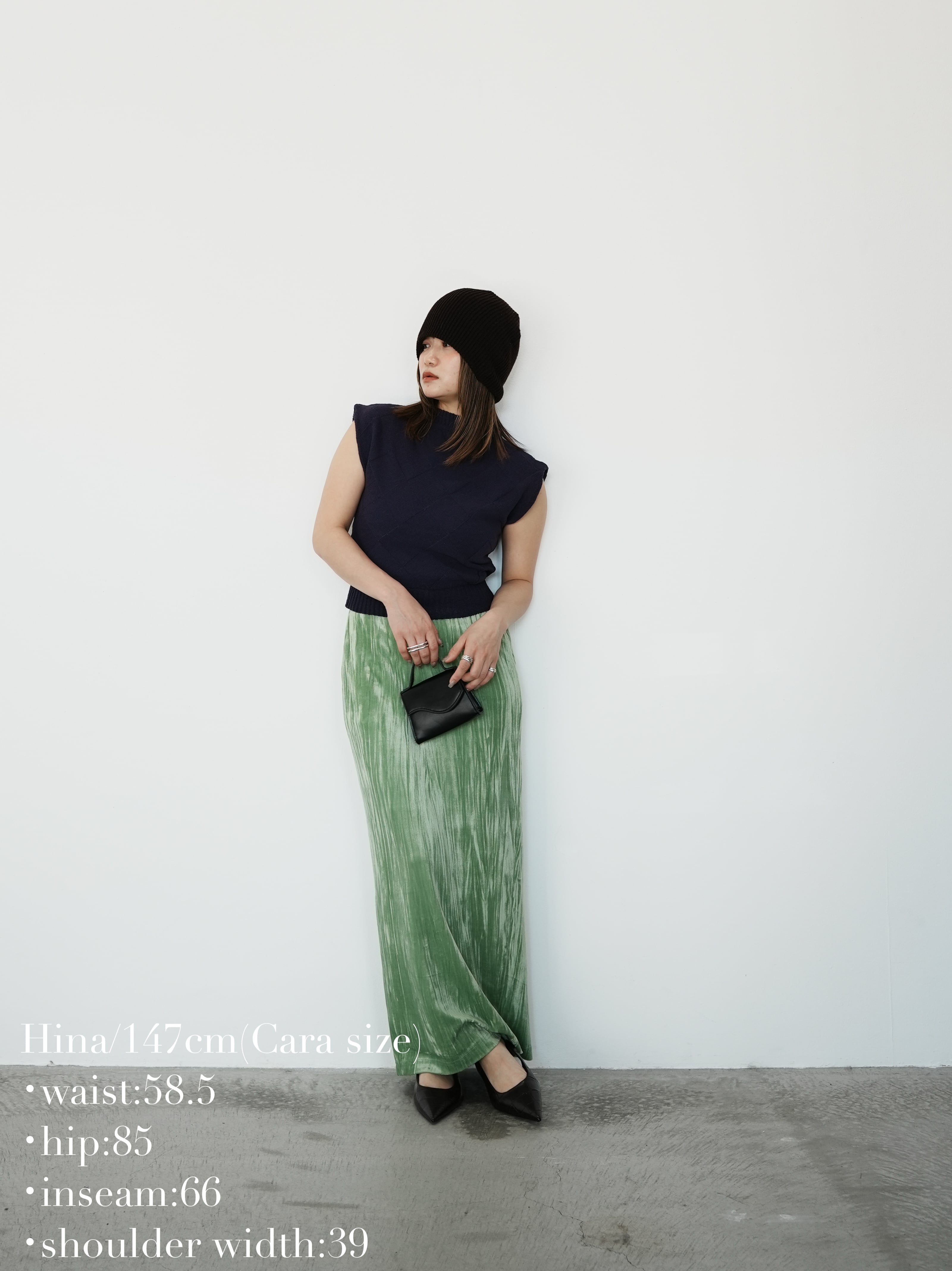 washer velour I line maxi skirt | Katrin TOKYO