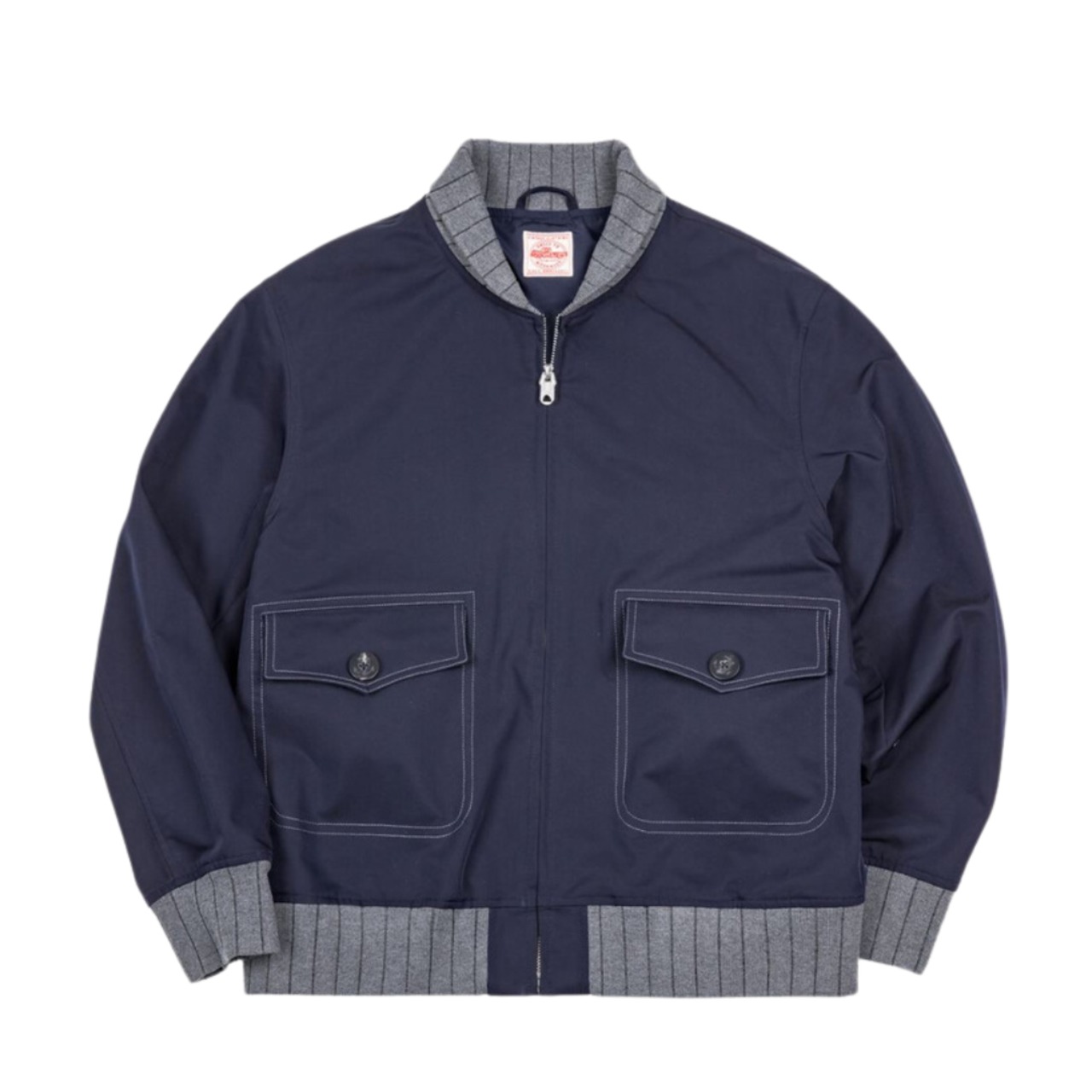 Rib Knit Collar Bomber Jacket ◇H0159