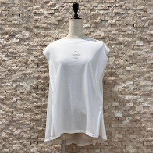 【BELCY】ロゴ刺繍フレンチスリーブカットソー(685-44203)