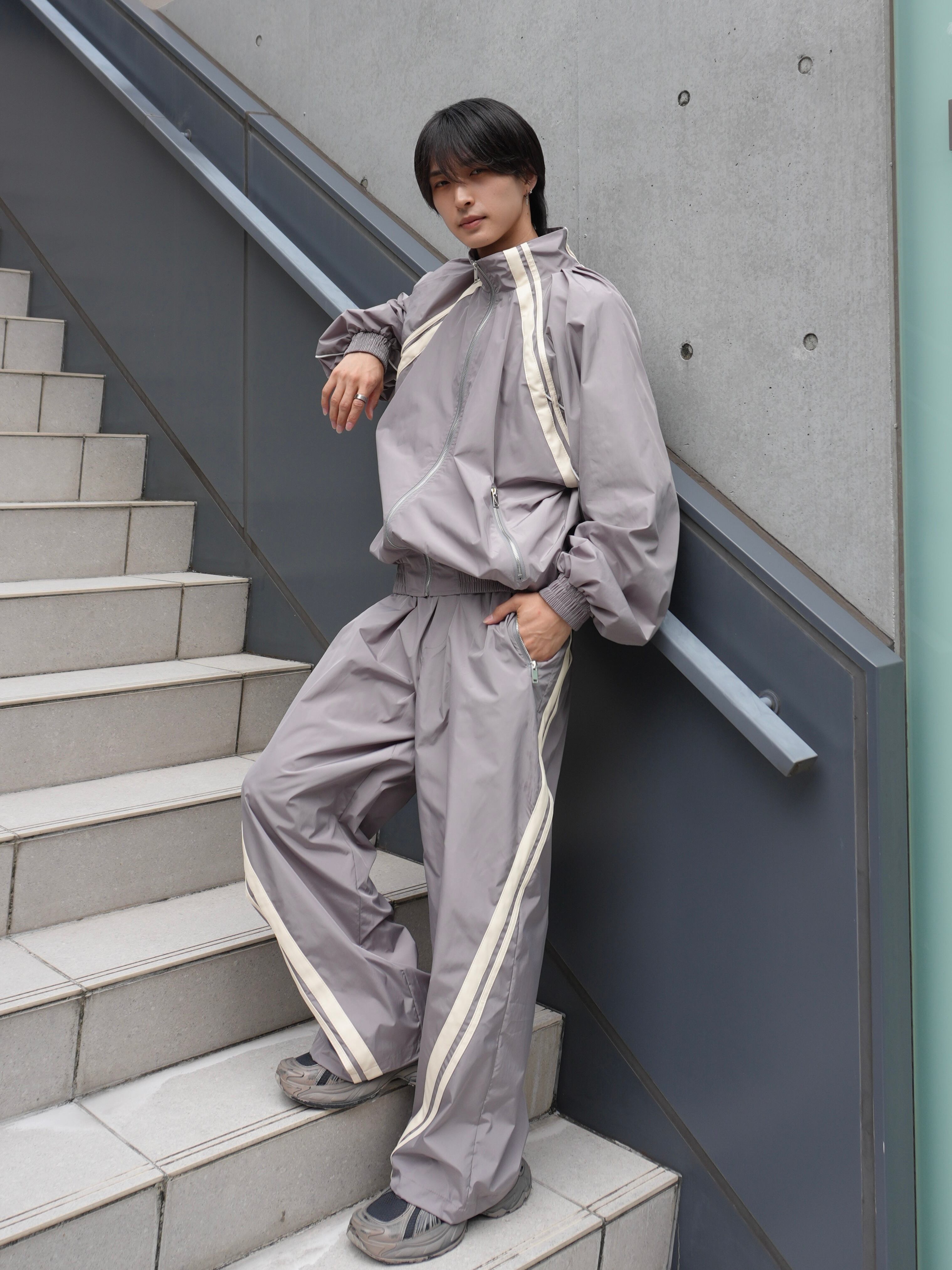 ALUDE SELECT】jersey zip setup(2color) | 【ALUDE】韓国メンズ