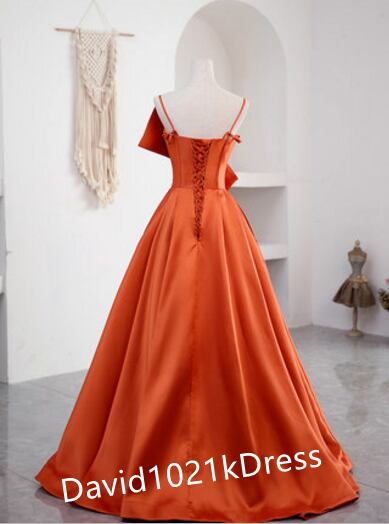 高品質！ パーティードレス トレンドのオレンジ キャミソール 結婚式  