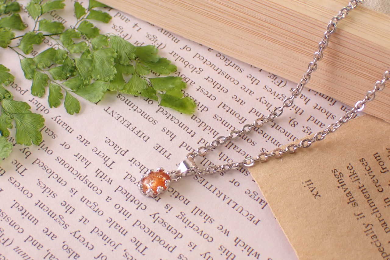 サンストーンネックレス　0.55ct [D12‐104]