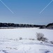 結氷した湖 釧路市春採湖　 Frozen Lake Harutori Lake Kushiro City