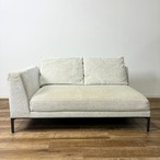 Cassina ixc. GRAB home 2人掛けソファ オットマンセット 右ひじ掛けアーム デザイナーズ家具 モダン ファブリック ベージュ系【中古】【350サイズ】