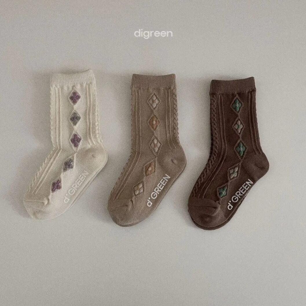 2021公式店舗 digreen dino socks set 韓国子供服 靴下 ソックス 恐竜