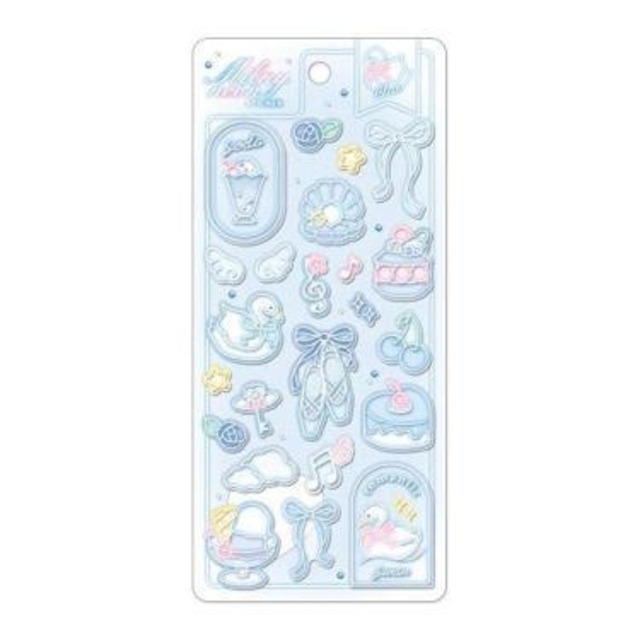 ミルキーネオンステッカー qli_11029_11034 クーリア Milkyneon STICKER シールステッカー qlia Q-lia かわいい 立体 シール デコ