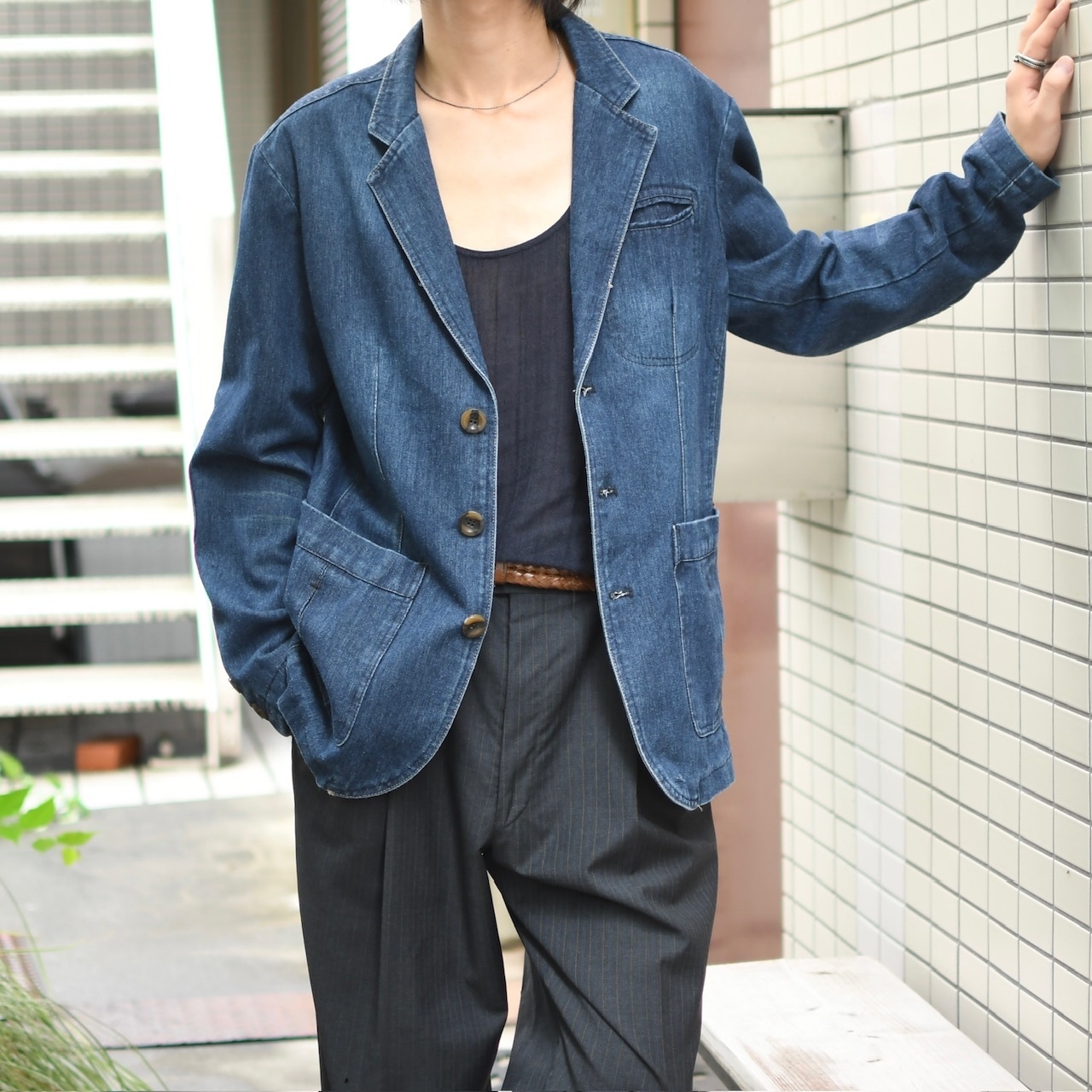 design denim tailored jacket