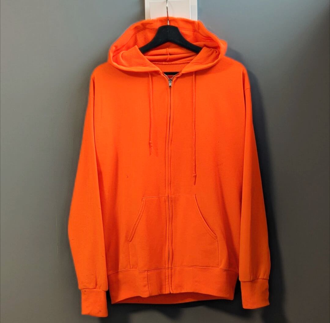 蛍光オレンジ! アルミジップ 70s〜 mr solid zip sweat foody 小岩店