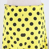 フラメンコ 衣装 ファルダ スカート 黄色 黒 水玉 ドット フリル ボランテ 伸縮 レッスン 練習 ダンス パーティ 発表会 ポップ 可愛い イエロー系 ブラック系 フラメンコスカート おしゃれ スカートデザイン フリルスカート 可愛いスカート レディースダンス衣装 黄色スカート 黒ドット 水玉模様 パーティ衣装 女性用ダンススカート