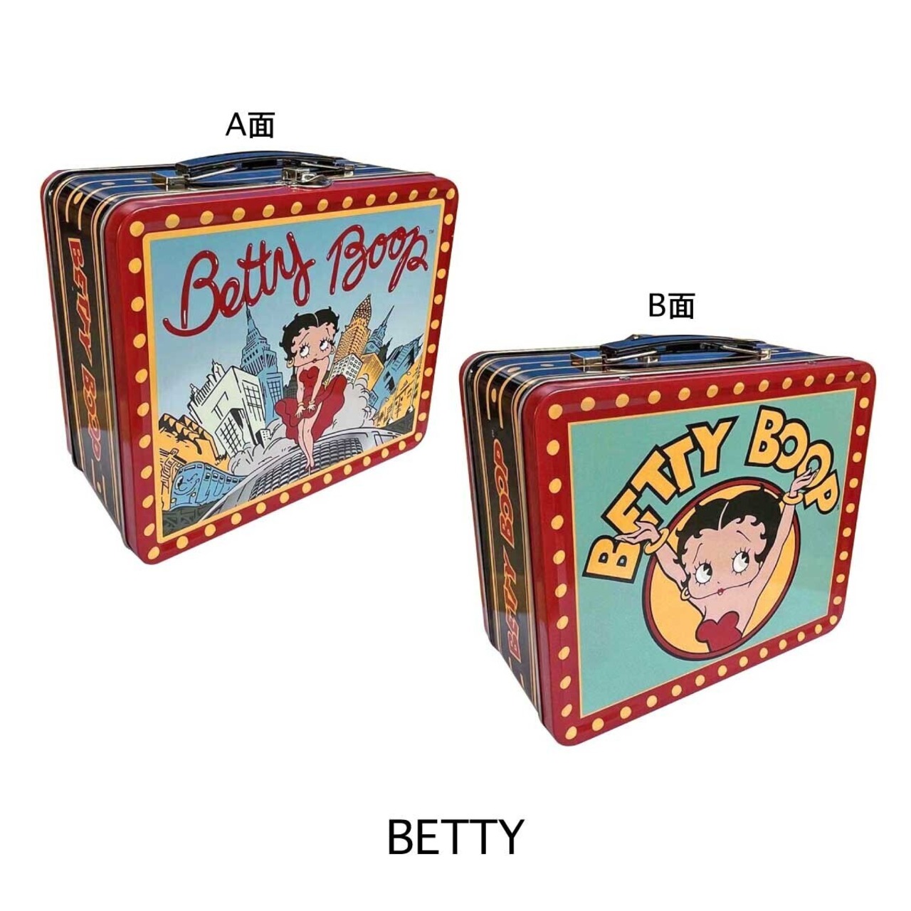 【キャラ4種】ブリキ缶　ランチボックス