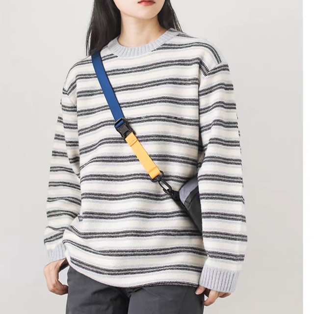 ライトウォーム・ボーダールームニット