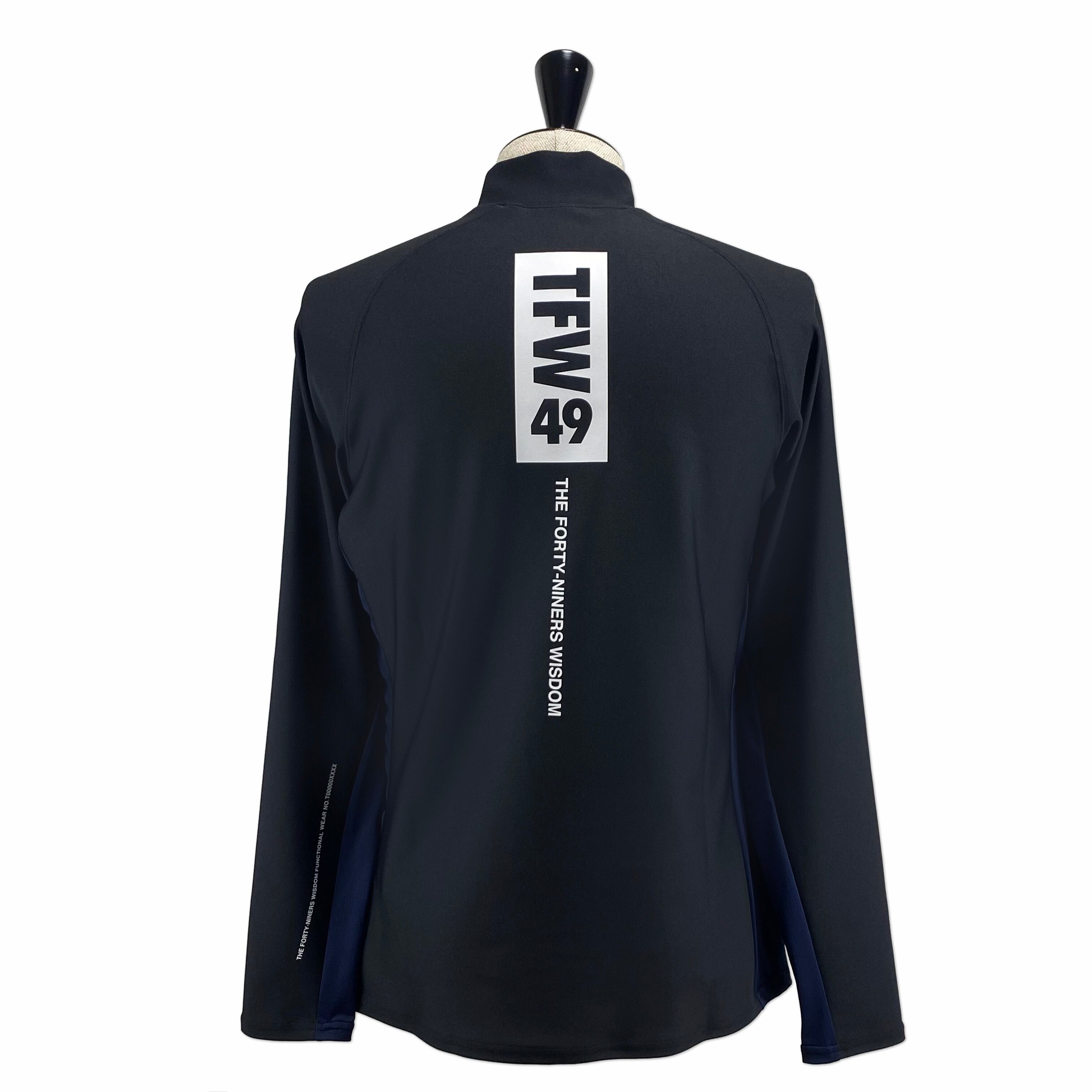 TFW49】《MEN'S》SIDE MESH MOCKNECK LONG SLEEVE (BKxNV TFW49】《MEN'S》SIDE MESH MOCKNECK LONG SLEEVE (BKxNV