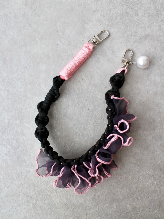 【black × pink】hand strap