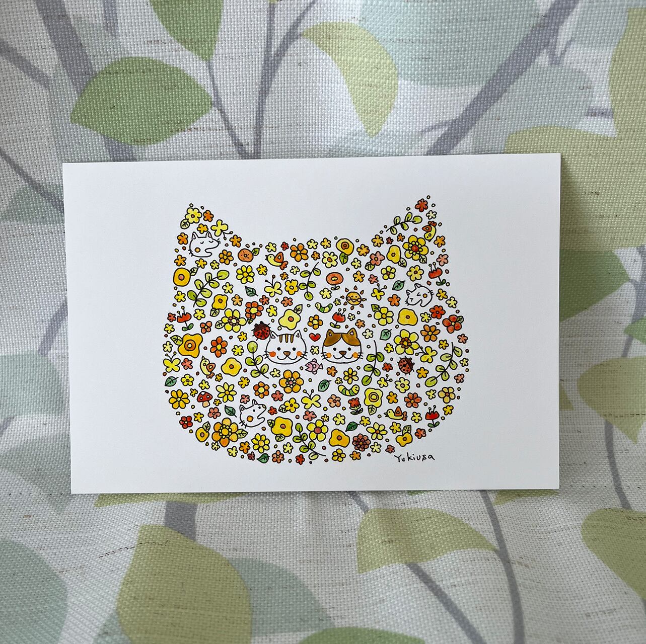 原画「はなにゃんこ」額装なし | ゆきうさ