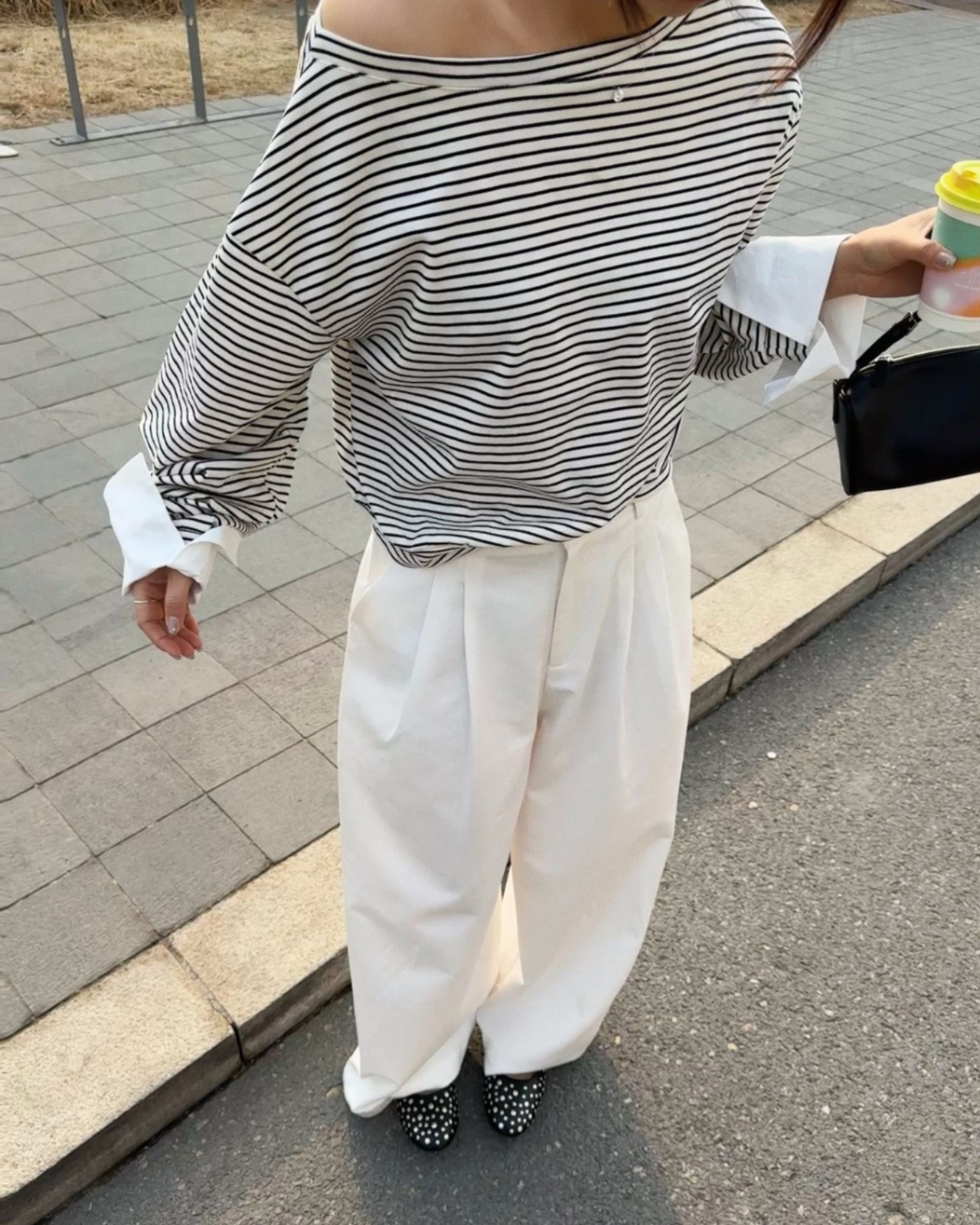 ボーダーボートネックロングスリーブシャツ A0072 - 8