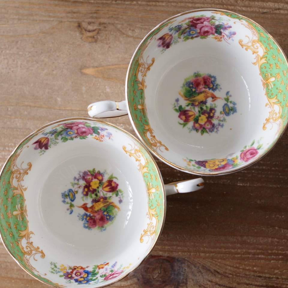 英国パラゴン ロッキンガム グリーン 優雅なティーセット | Antique