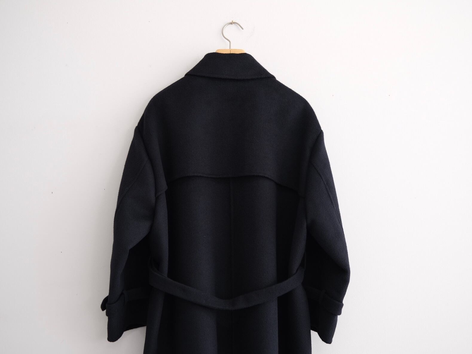 TENNE HANDCRAFTED MODERN “ Angola big size trench wool “ Navy