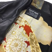 【rd08】再構築 レザー×着物ライダースジャケット LEATHER ×Kimono MIX RIDERS JACKET 【rd07】
