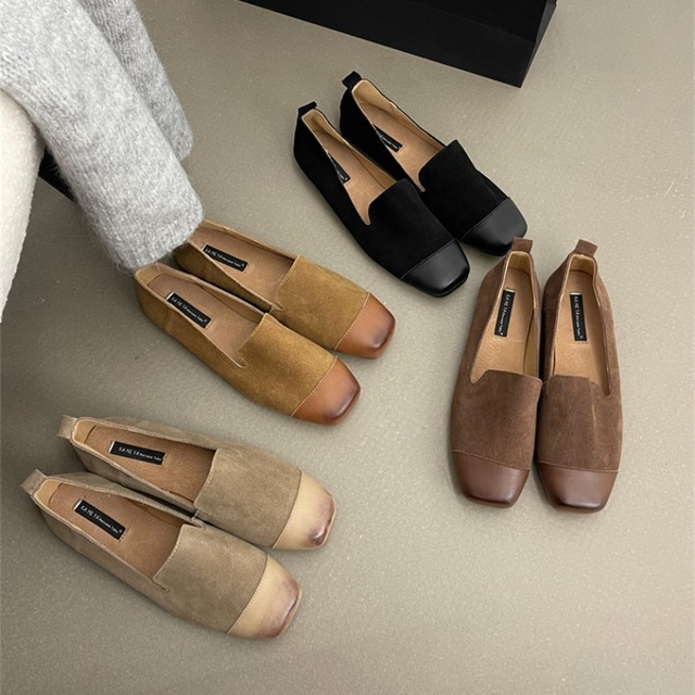 square toe flat shoes