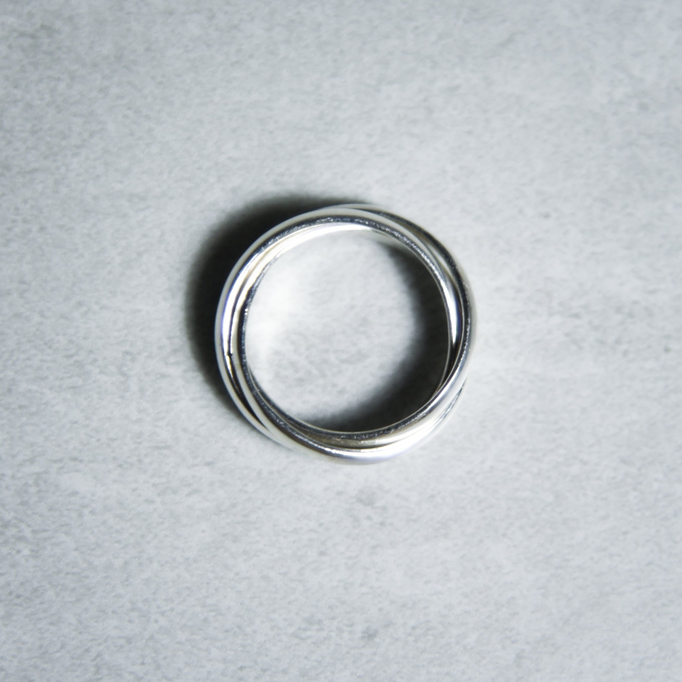 British Vintage Silver Triple Strand Ring イギリス ヴィンテージ 3